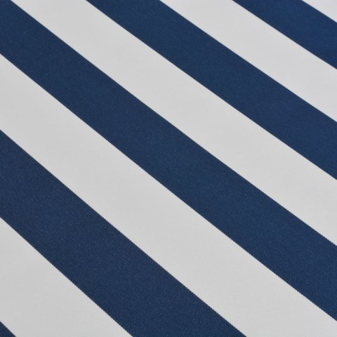 Markiza zwijana ręcznie, 400 cm, niebiesko-biała Markiza zwijana ręcznie, 400 cm, niebiesko-biała