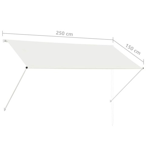 Markiza zwijana, 250 x 150 cm, kremowa Markiza zwijana, 250 x 150 cm, kremowa