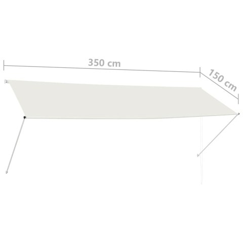 Markiza zwijana, 350 x 150 cm, kremowa Markiza zwijana, 350 x 150 cm, kremowa