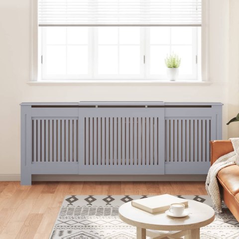 VidaXL Osłona na kaloryfer, MDF, szara, 205 cm VidaXL Osłona na kaloryfer, MDF, szara, 205 cm