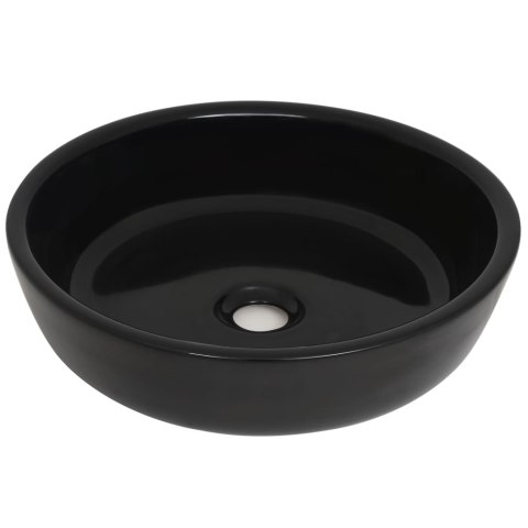 Umywalka ceramiczna okrągła czarna 42x12 cm Umywalka ceramiczna okrągła czarna 42x12 cm