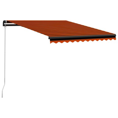  Ręcznie zwijana markiza, 350 x 250 cm, pomarańczowo-brązowa