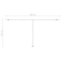  Ręcznie zwijana markiza z LED, 600x350 cm, antracytowa