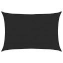  Żagiel przeciwsłoneczny, 160 g/m², czarny, 5x6 m, HDPE
