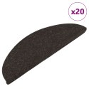 VidaXL Maty na schody samoprzylepne 20 szt. Czarne 65x22,5x3,5 cm
