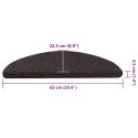 VidaXL Maty na schody samoprzylepne 20 szt. Czarne 65x22,5x3,5 cm