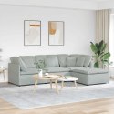  Sofa modułowa z podnóżkiem i poduszkami Velvet Light Grey