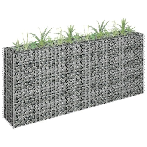 PODWYŻSZONA DONICA GABIONOWA GALWANIZOWANA STAL 180X30X90 CM