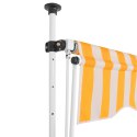 MARKIZA ZWIJANA RĘCZNIE 150 cm POMARAŃCZOWO BIAŁE PASY