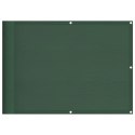 VidaXL Parawan balkonowy ciemnozielony 75x700 cm 100% poliester Oxford