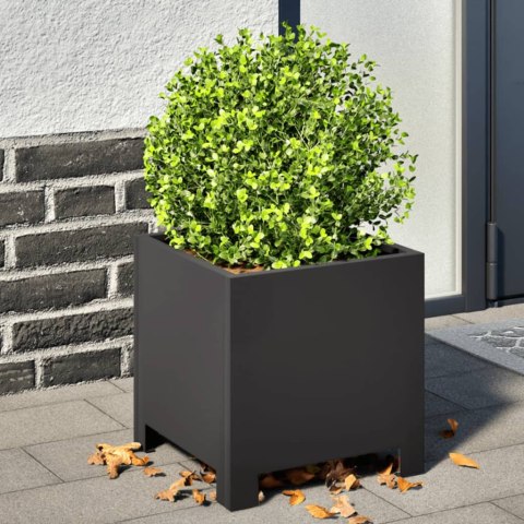  Donica ogrodowa, czarna, 30x30x30 cm, stalowa