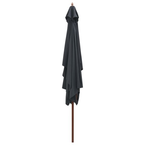 Parasol ogrodowy na drewnianym słupku, 200x300 cm, antracytowy Parasol ogrodowy na drewnianym słupku, 200x300 cm, antracytowy