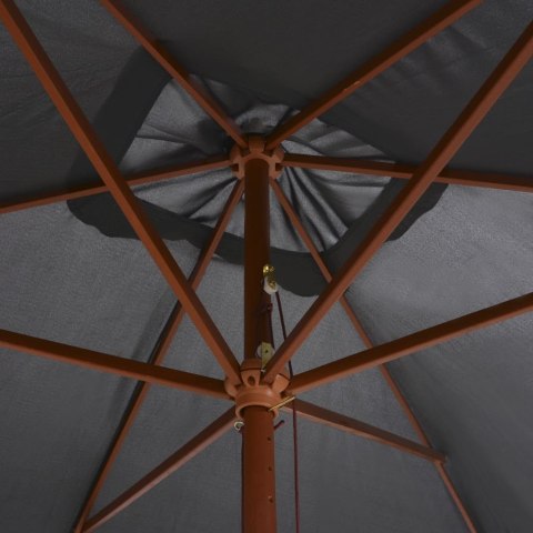 Parasol ogrodowy na drewnianym słupku, 200x300 cm, antracytowy Parasol ogrodowy na drewnianym słupku, 200x300 cm, antracytowy