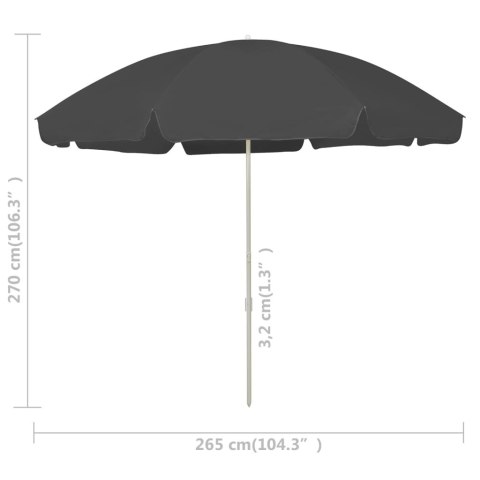 Parasol plażowy, antracytowy, 300 cm Parasol plażowy, antracytowy, 300 cm