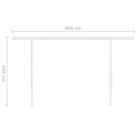  Ręcznie zwijana markiza z LED, 4,5x3 m, kremowa