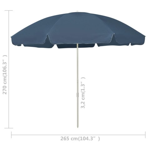 Parasol plażowy, niebieski, 300 cm Parasol plażowy, niebieski, 300 cm
