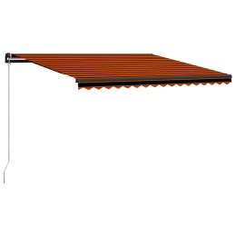  Ręcznie zwijana markiza, 450 x 300 cm, pomarańczowo-brązowa