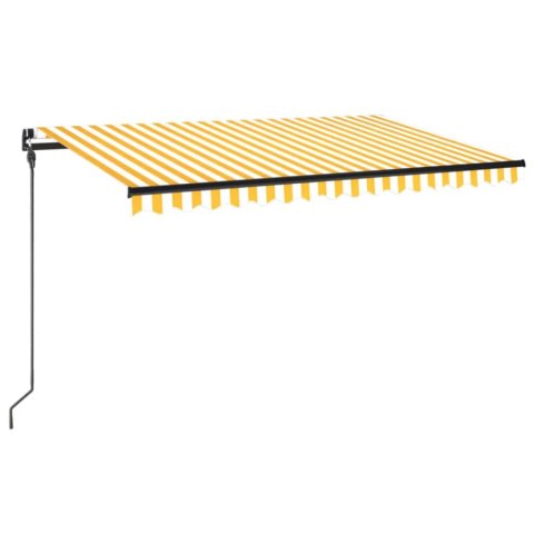 Ręcznie zwijana markiza, 450 x 300 cm, żółto-biała Ręcznie zwijana markiza, 450 x 300 cm, żółto-biała