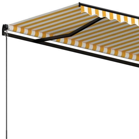 Ręcznie zwijana markiza, 450 x 300 cm, żółto-biała Ręcznie zwijana markiza, 450 x 300 cm, żółto-biała