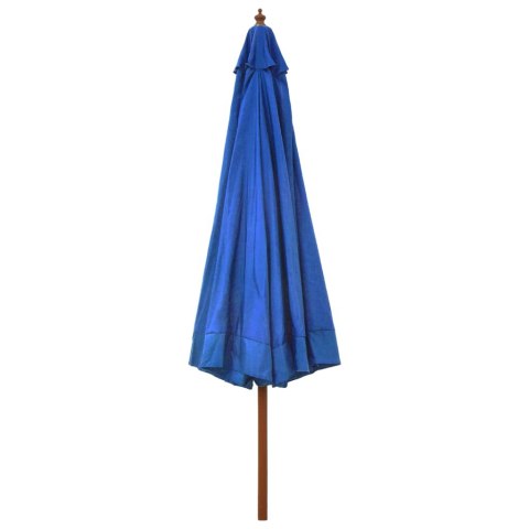 Parasol ogrodowy na drewnianym słupku, 330 cm, lazurowy Parasol ogrodowy na drewnianym słupku, 330 cm, lazurowy