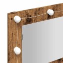 VidaXL Szafka lustrzana z diodami LED Stare drewno 90x31,5x62 cm