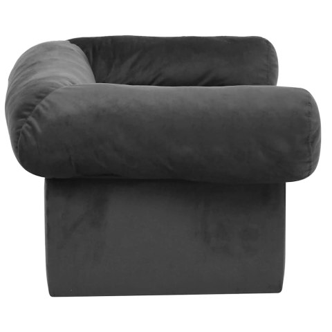 Sofa dla psa, z szufladą, ciemnoszara, 75x50x38 cm, pluszowa Sofa dla psa, z szufladą, ciemnoszara, 75x50x38 cm, pluszowa