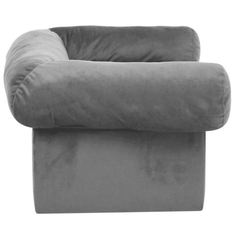 Sofa dla psa, z szufladą, szara, 75x50x38 cm, pluszowa Sofa dla psa, z szufladą, szara, 75x50x38 cm, pluszowa