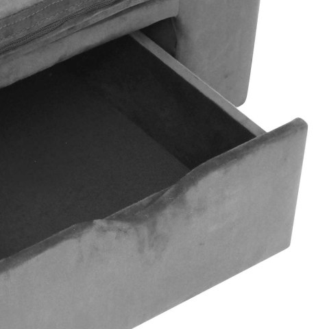 Sofa dla psa, z szufladą, szara, 75x50x38 cm, pluszowa Sofa dla psa, z szufladą, szara, 75x50x38 cm, pluszowa