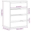 VidaXL Komoda, stare drewno, 60x41x76 cm, materiał drewnopochodny