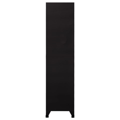 Szafka zamykana na klucz, czarna, 90x40x180 cm, stalowa Szafka zamykana na klucz, czarna, 90x40x180 cm, stalowa