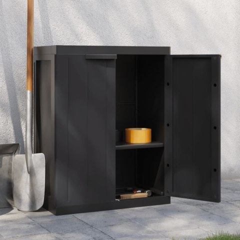 Szafka ogrodowa, czarna, 65x37x85 cm, PP Szafka ogrodowa, czarna, 65x37x85 cm, PP