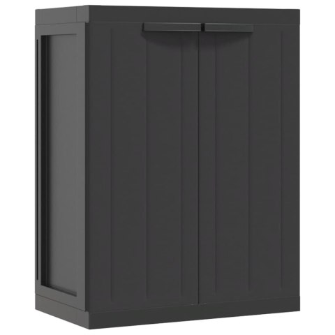 Szafka ogrodowa, czarna, 65x37x85 cm, PP Szafka ogrodowa, czarna, 65x37x85 cm, PP