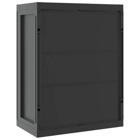 Szafka ogrodowa, czarna, 65x37x85 cm, PP Szafka ogrodowa, czarna, 65x37x85 cm, PP