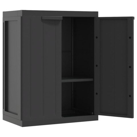 Szafka ogrodowa, czarna, 65x37x85 cm, PP Szafka ogrodowa, czarna, 65x37x85 cm, PP