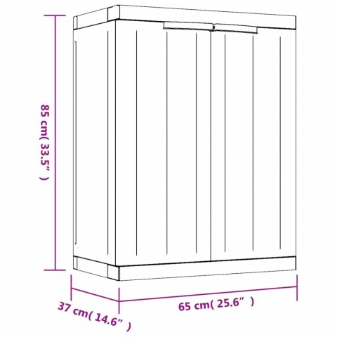 Szafka ogrodowa, czarna, 65x37x85 cm, PP Szafka ogrodowa, czarna, 65x37x85 cm, PP
