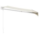 VidaXL Zwijana markiza, kremowa, 3,5x2,5 m, tkanina i aluminium