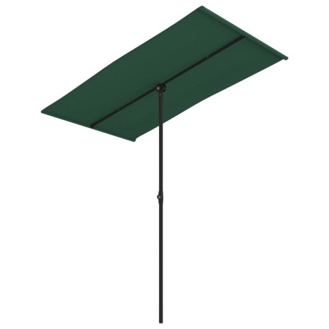 Parasol ogrodowy na aluminiowym słupku, 180x110 cm, zielony Parasol ogrodowy na aluminiowym słupku, 180x110 cm, zielony
