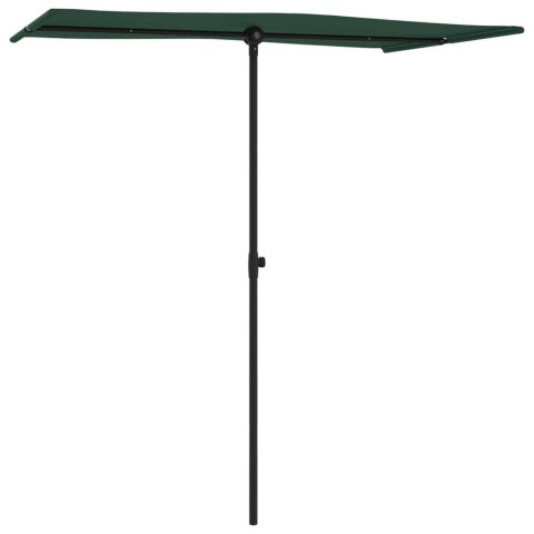 Parasol ogrodowy na aluminiowym słupku, 180x110 cm, zielony Parasol ogrodowy na aluminiowym słupku, 180x110 cm, zielony