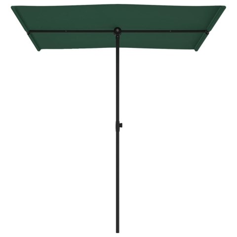 Parasol ogrodowy na aluminiowym słupku, 180x110 cm, zielony Parasol ogrodowy na aluminiowym słupku, 180x110 cm, zielony