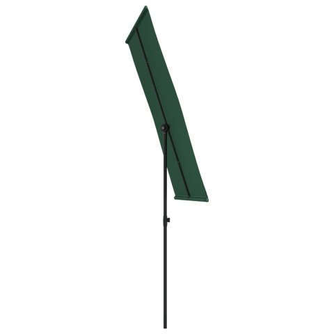 Parasol ogrodowy na aluminiowym słupku, 180x110 cm, zielony Parasol ogrodowy na aluminiowym słupku, 180x110 cm, zielony