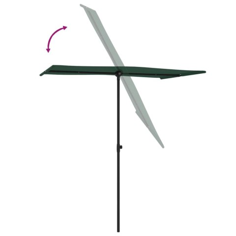 Parasol ogrodowy na aluminiowym słupku, 180x110 cm, zielony Parasol ogrodowy na aluminiowym słupku, 180x110 cm, zielony