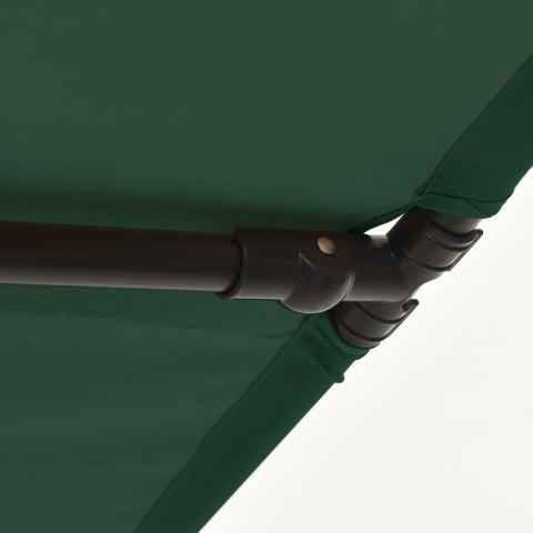 Parasol ogrodowy na aluminiowym słupku, 180x110 cm, zielony Parasol ogrodowy na aluminiowym słupku, 180x110 cm, zielony