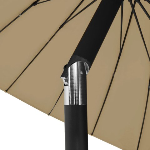 Parasol ogrodowy na słupku aluminiowym, 270 cm, taupe Parasol ogrodowy na słupku aluminiowym, 270 cm, taupe