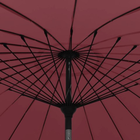 Parasol ogrodowy na słupku aluminiowym, 270 cm, bordowy Parasol ogrodowy na słupku aluminiowym, 270 cm, bordowy