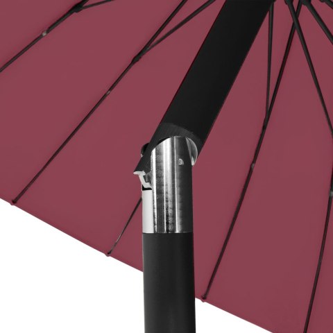 Parasol ogrodowy na słupku aluminiowym, 270 cm, bordowy Parasol ogrodowy na słupku aluminiowym, 270 cm, bordowy