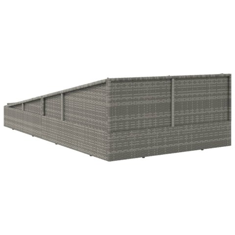 Leżanka ogrodowa, szara, 110x200 cm, rattan PE Leżanka ogrodowa, szara, 110x200 cm, rattan PE