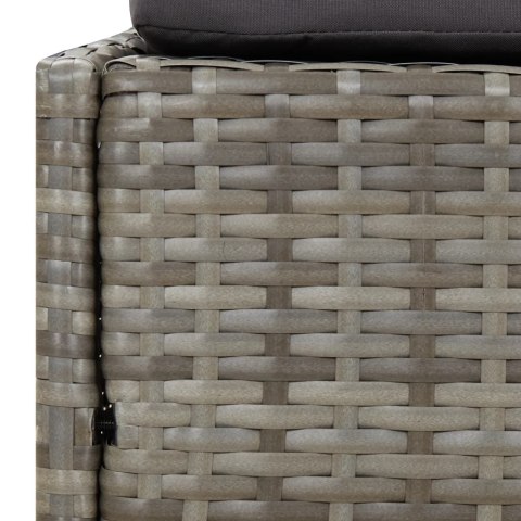 Leżanka ogrodowa, szara, 110x200 cm, rattan PE Leżanka ogrodowa, szara, 110x200 cm, rattan PE
