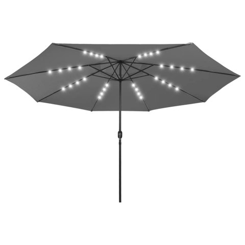 Parasol ogrodowy z LED, 400 cm, antracytowy Parasol ogrodowy z LED, 400 cm, antracytowy