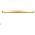 VidaXL Ręcznie zwijana markiza z LED, 500x350 cm, żółto-biała
