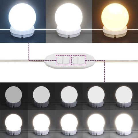 Toaletka z oświetleniem LED, szarość betonu, 80x41x134,5 cm Toaletka z oświetleniem LED, szarość betonu, 80x41x134,5 cm